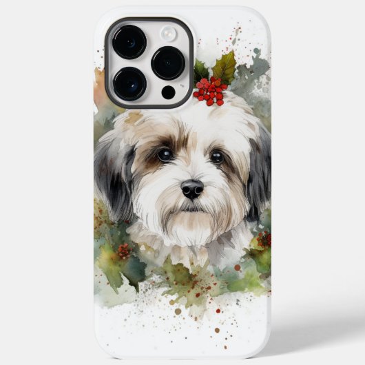 Havanese Kerstkrans Feestelijke Pup Case-Mate iPhone Case (Achterkant)