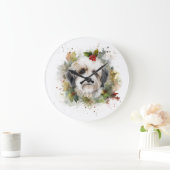 Havanese Kerstkrans Feestelijke Pup Grote Klok (Huis)