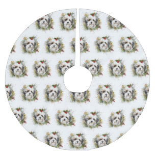 Havanese Kerstkrans Feestelijke Pup Kerstboom Rok