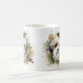 Havanese Kerstkrans Feestelijke Pup Koffiemok (Center)