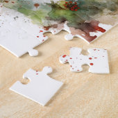 Havanese Kerstkrans Feestelijke Pup Legpuzzel (Zijkant)