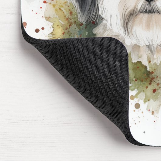 Havanese Kerstkrans Feestelijke Pup Muismat (Hoek)