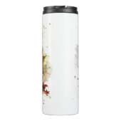 Havanese Kerstkrans Feestelijke Pup Thermosbeker (Achterkant)