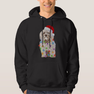 Havanese kerstlights Hondenliefhebber Santa Hat Hoodie