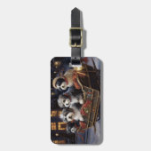 Havanese Kerstmis Feestelijk Seizoen Bagagelabel (Voorkant verticaal)