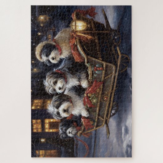 Havanese Kerstmis Feestelijk Seizoen Legpuzzel (Verticaal)