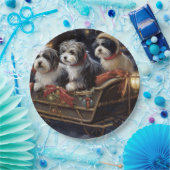 Havanese Kerstmis Feestelijk Seizoen Papieren Bordje (Feest)