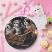 Havanese Kerstmis Feestelijk Seizoen Papieren Bordje (Feest)