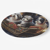 Havanese Kerstmis Feestelijk Seizoen Papieren Bordje (Gekanteld)