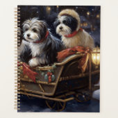 Havanese Kerstmis Feestelijk Seizoen Planner (Voorkant)