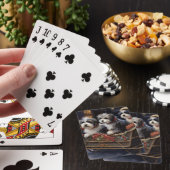 Havanese Kerstmis Feestelijk Seizoen Pokerkaarten (Insitu)
