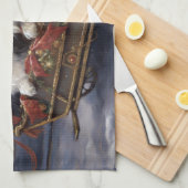 Havanese Kerstmis Feestelijk Seizoen Theedoek (Quarter Fold)