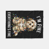 Havanese Kerstmis Ik Ben Prima Alles Is Prima Fleece Deken (Voorkant (Horizontaal))