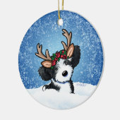 Havanese kerstversier keramisch ornament (Links)