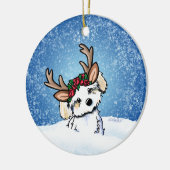 Havanese kerstversier keramisch ornament (Links)