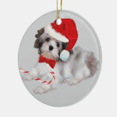 Havanese kerstversiering keramisch ornament (Links)