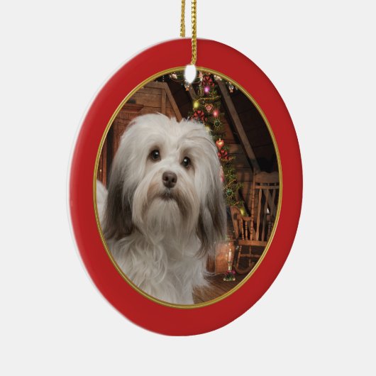 Havanese kerstversiering keramisch ornament (Rechts)