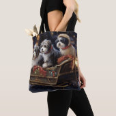 Havanese kerstviering tote bag (Dichtbij)