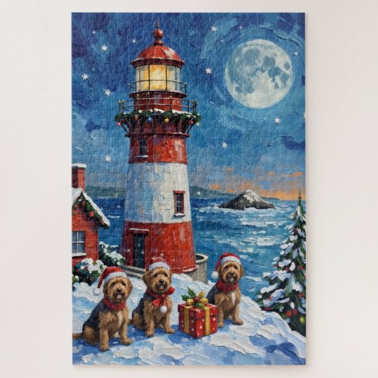 Havanese Kerstvuurtoren Vakantie Legpuzzel (Verticaal)