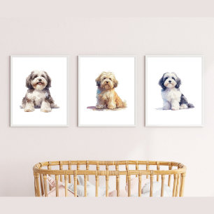 Havanese kwekerij decor, Havanese muur kunst, Muurkunst Sets