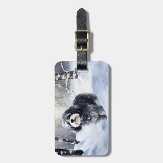 Havanese laat het sneeuwen Kerstmis Bagagelabel (Voorkant verticaal)