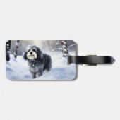 Havanese laat het sneeuwen Kerstmis Bagagelabel (Achterkant horizontaal)