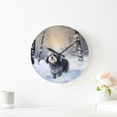 Havanese laat het sneeuwen Kerstmis Grote Klok (Huis)