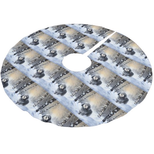 Havanese laat het sneeuwen Kerstmis Kerstboom Rok (Gekanteld)