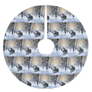 Havanese laat het sneeuwen Kerstmis Kerstboom Rok