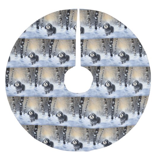 Havanese laat het sneeuwen Kerstmis Kerstboom Rok (Voorkant)