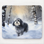 Havanese laat het sneeuwen Kerstmis Muismat (Voorkant)