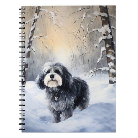 Havanese laat het sneeuwen Kerstmis Notitieboek (Voorkant)