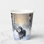 Havanese laat het sneeuwen Kerstmis Papieren Bekers (Achterkant)