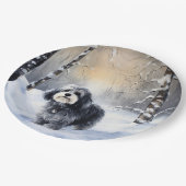 Havanese laat het sneeuwen Kerstmis Papieren Bordje (Gekanteld)