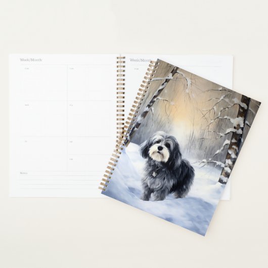 Havanese laat het sneeuwen Kerstmis Planner (Display)
