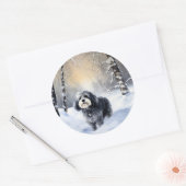 Havanese Laat het Sneeuwen Kerstmis Ronde Sticker (Envelop)