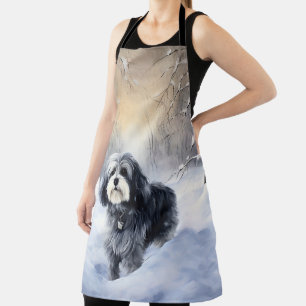 Havanese laat het sneeuwen Kerstmis Schort