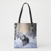 Havanese laat het sneeuwen Kerstmis Tote Bag (Voorkant)