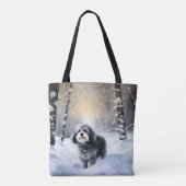 Havanese laat het sneeuwen Kerstmis Tote Bag (Achterkant)