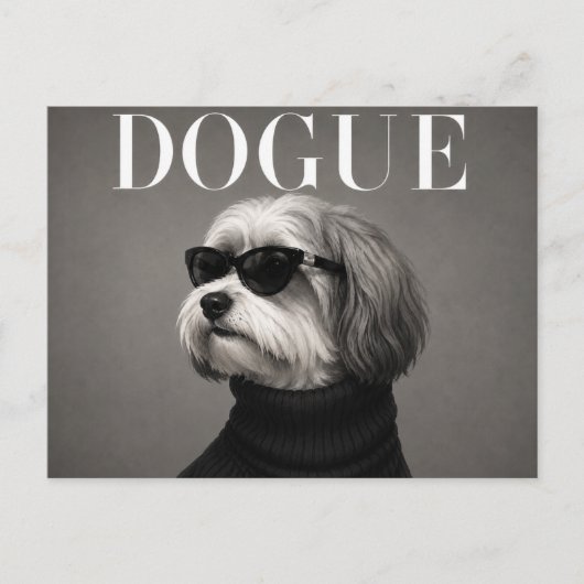 Havanese Luxe Mode Editorial Briefkaart (Voorkant)