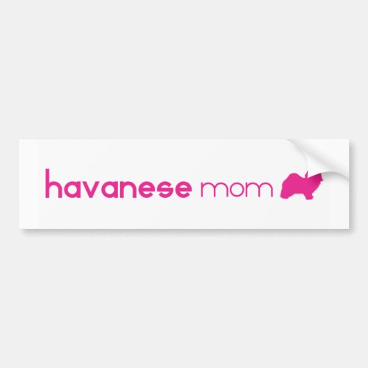 Havanese mama bumpersticker (Voorkant)