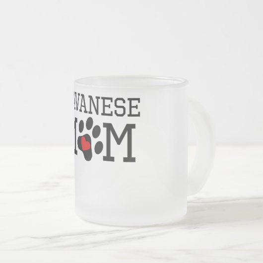 Havanese mama matglas koffiemok (Voorkant rechts)