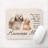Havanese mama Mousepad Muismat (Met muis)