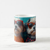 Havanese met Hartrozen Valentijnsdag Koffiemok (Center)