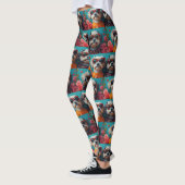 Havanese met Hartrozen Valentijnsdag Leggings (Links)