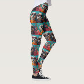 Havanese met Hartrozen Valentijnsdag Leggings (Rechts)