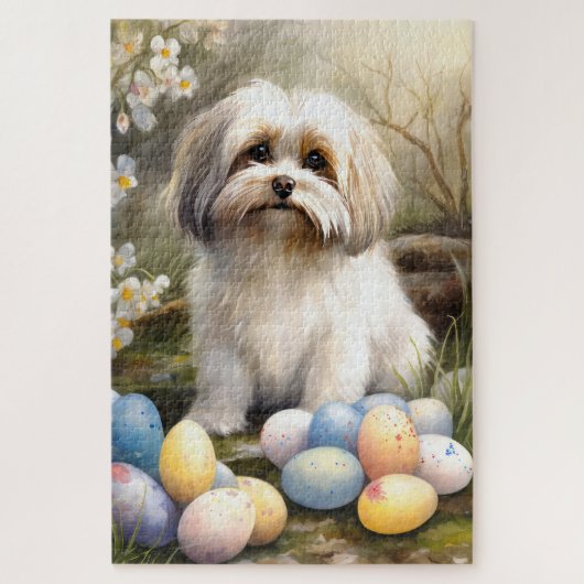 Havanese met Paaseieren Legpuzzel (Verticaal)