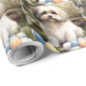 Havanese met Pasen Eieren Cadeaupapier (Rol Hoek)