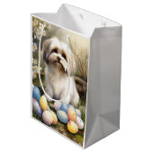 Havanese met Pasen Eieren Medium Cadeauzakje (Achterkant Gekanteld)