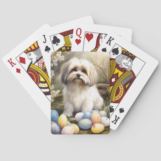 Havanese met Pasen Eieren Pokerkaarten (Achterkant)